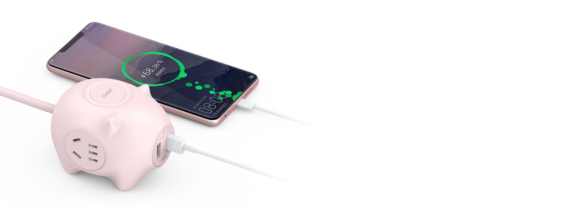 雙USB輸出，智能速充
 可支持手機、P...