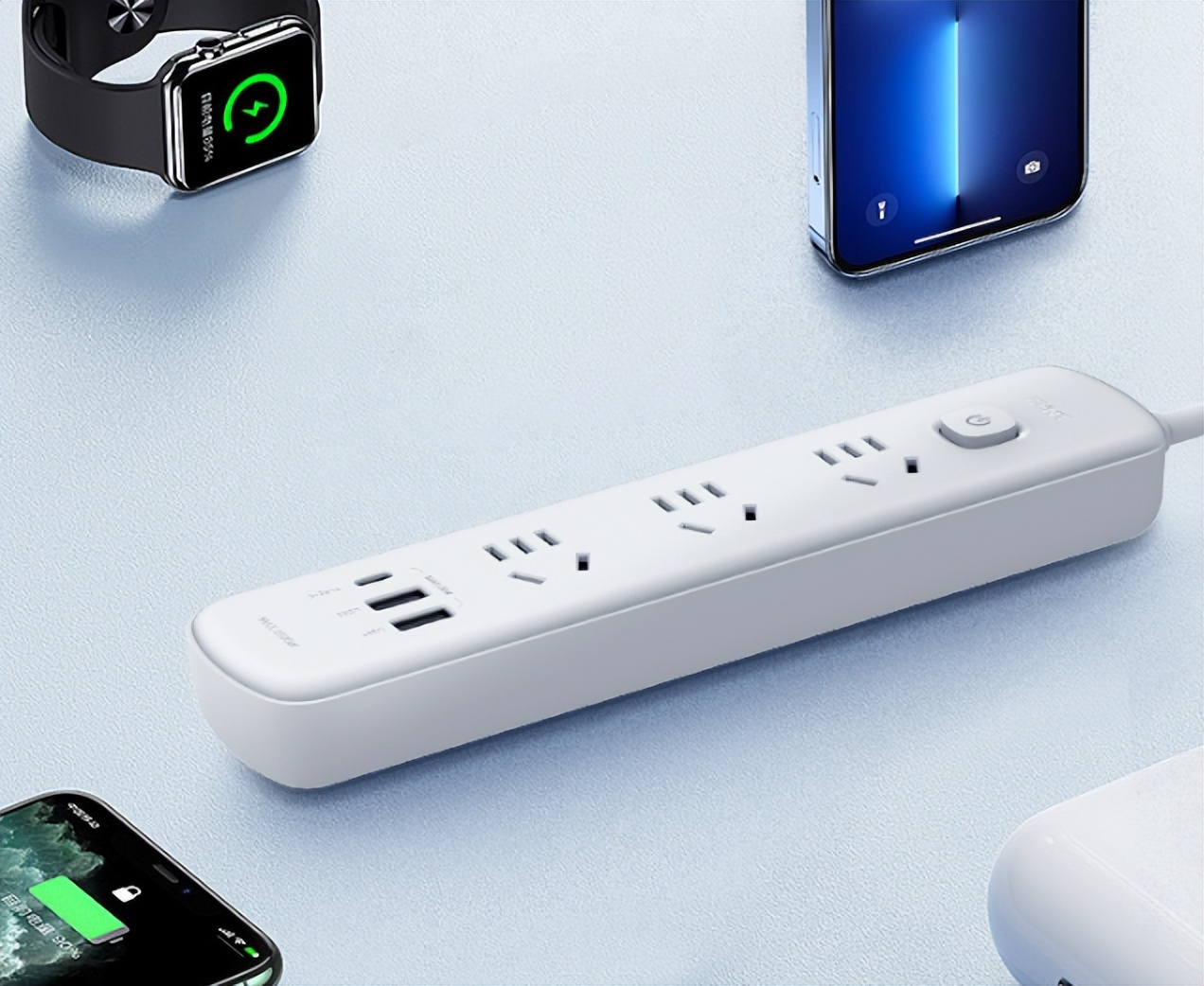 入學必備安全快充排插，插座不夠就用它