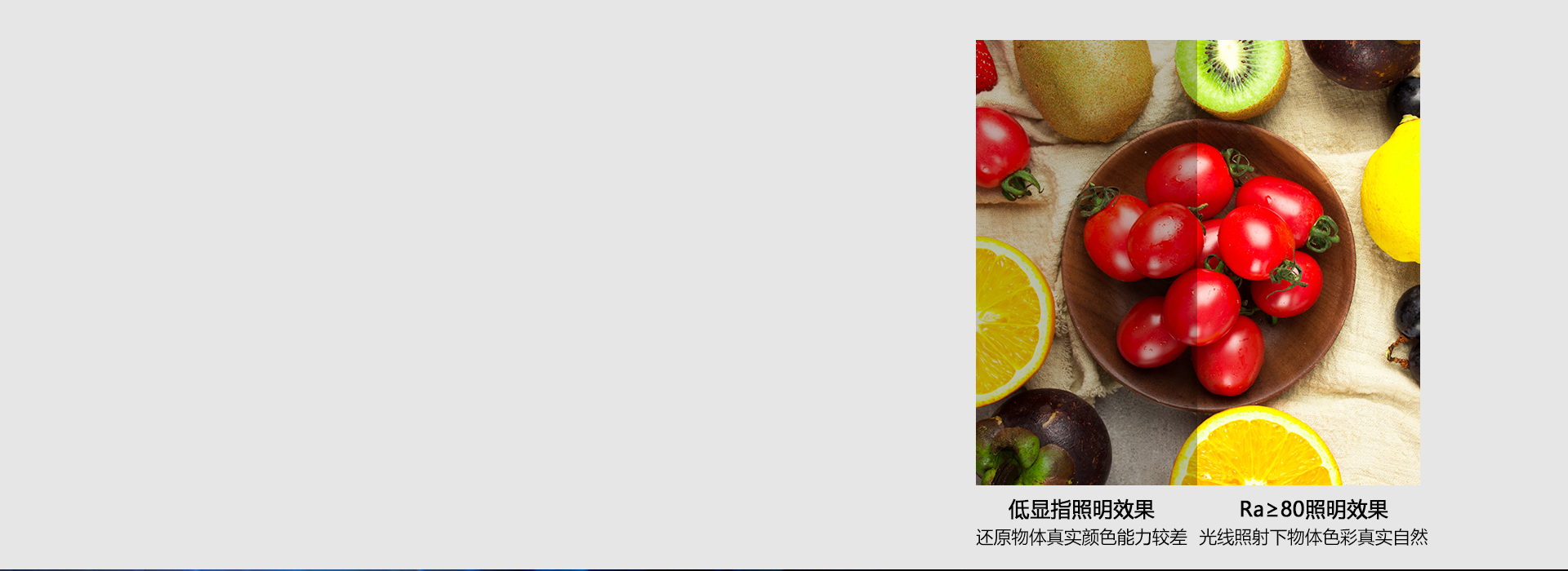 真實的顯色，唯美的視界
 顯色指數Ra≥...