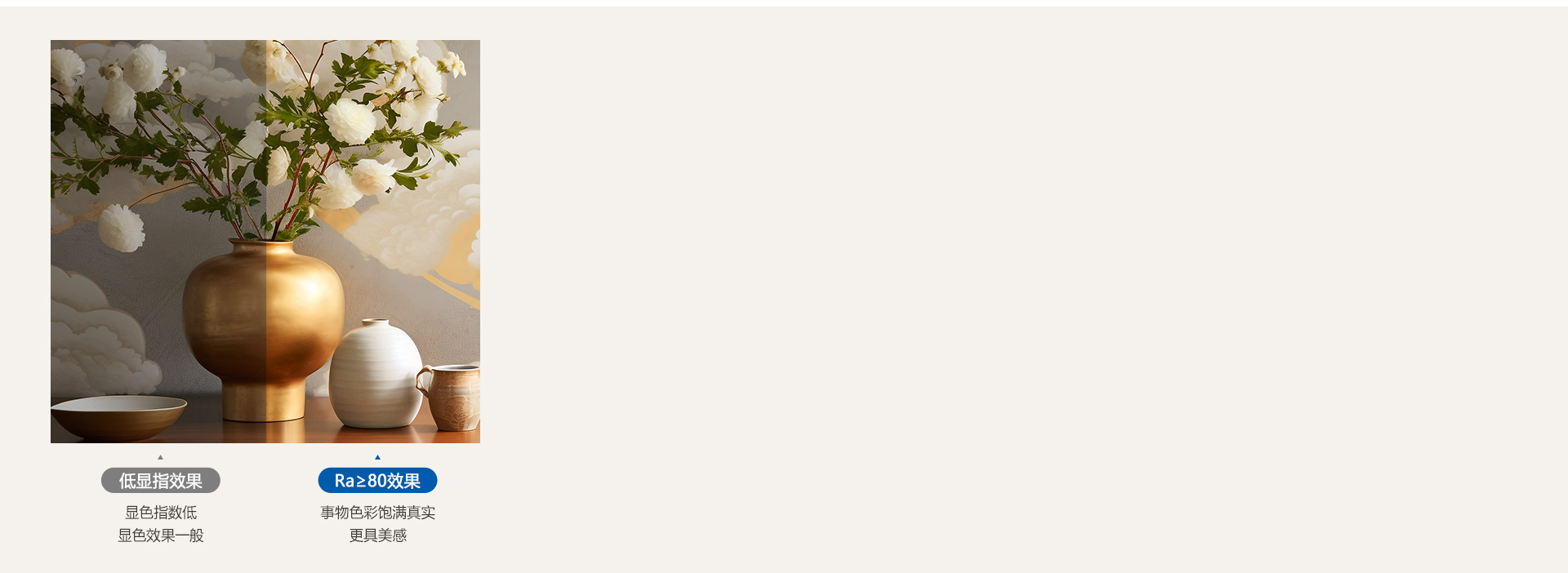 真實顯色，照出事物本真色彩
 光線下事物...