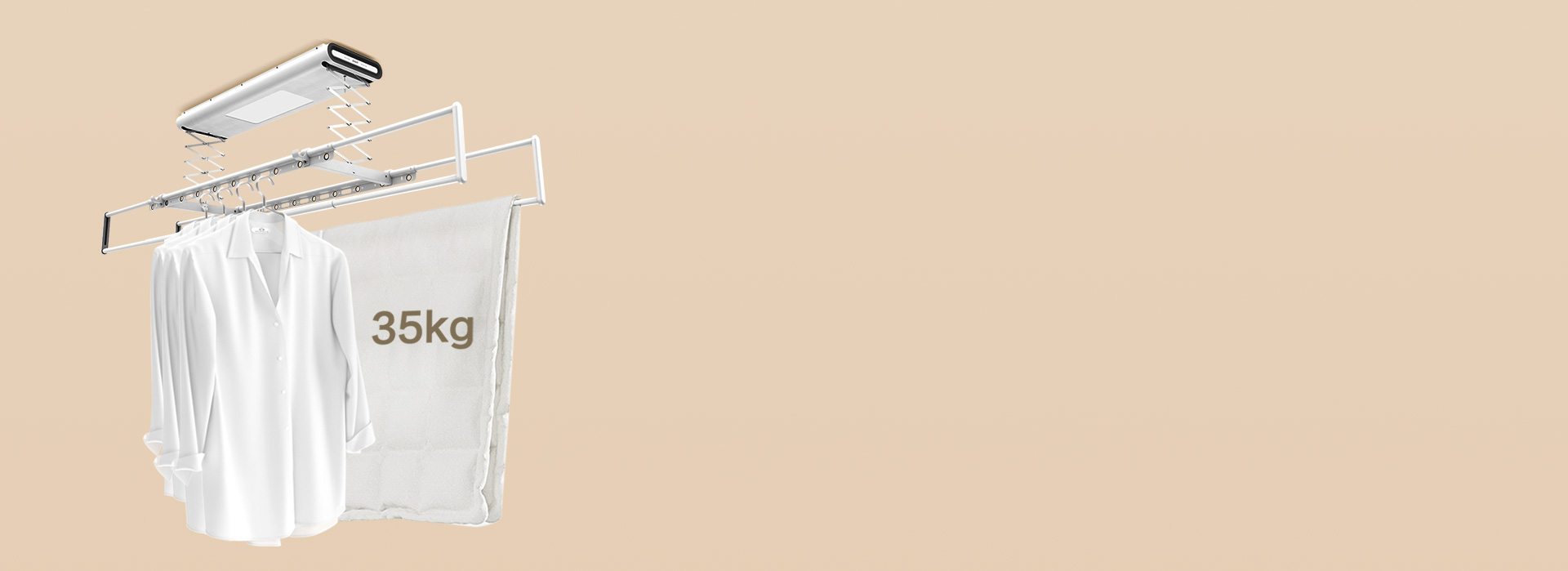 70斤強力承重，全家衣物一起曬
 強大承...