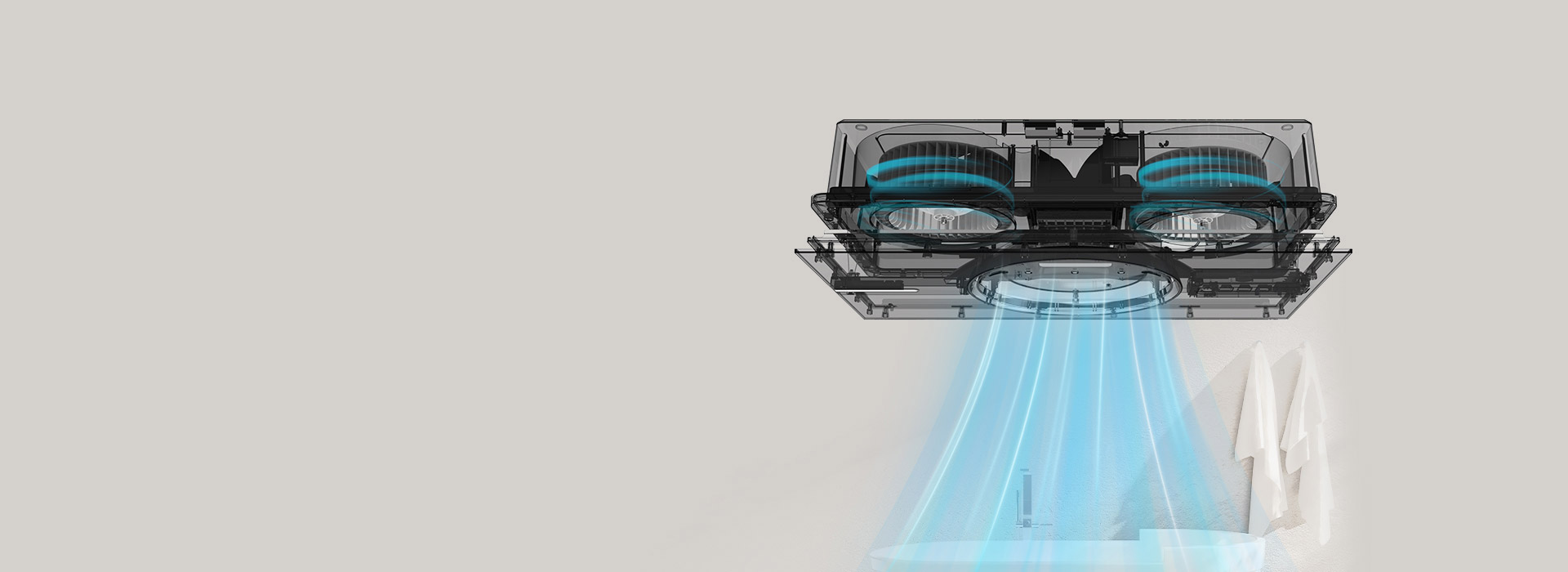 雙核動力強，澎湃送風(fēng)換氣
 強勁動力的直...